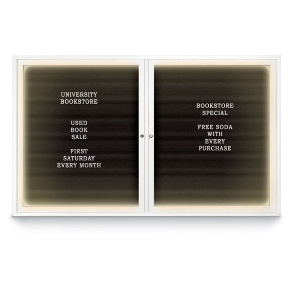 Indoor Enclosed Combo Board, 42"x32", Black Frame/Burgundy & Amethyst
